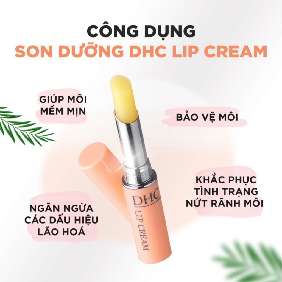 Son dưỡng môi DHC Lip Cream Nhật Bản son dưỡng không màu giúp đôi môi mềm mại giảm thâm và hồng môi 1.5g