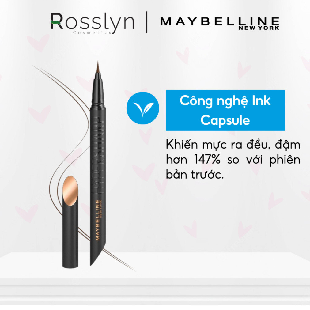 Kẻ Mắt Maybelline New York 36H Lâu Trôi, Kẻ Mắt Nước Siêu Sắc Mảnh Hyper Sharp Liner Extreme 0.4g