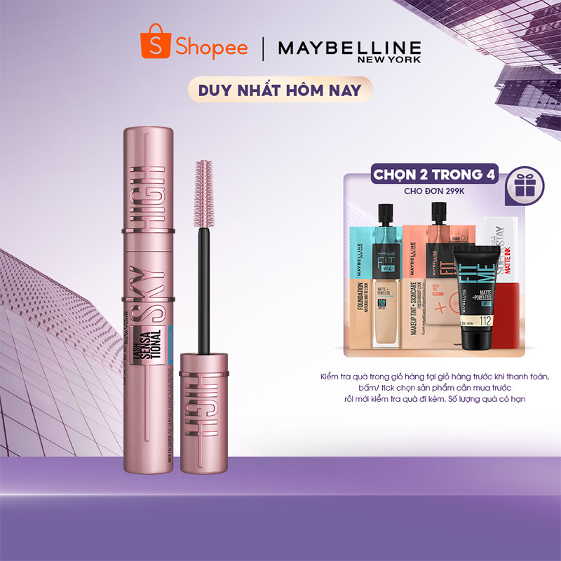 Mascara Lash Sensational Sky High Tơi Dài Mi Không Giới Hạn Maybelline New York Waterproof 6ml