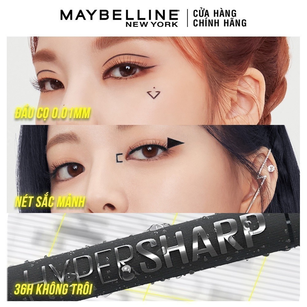 Bút Kẻ Mắt Nước Siêu Sắc Mảnh Maybelline New York Sharp Liner Extreme Không Lem Trôi 0.4g