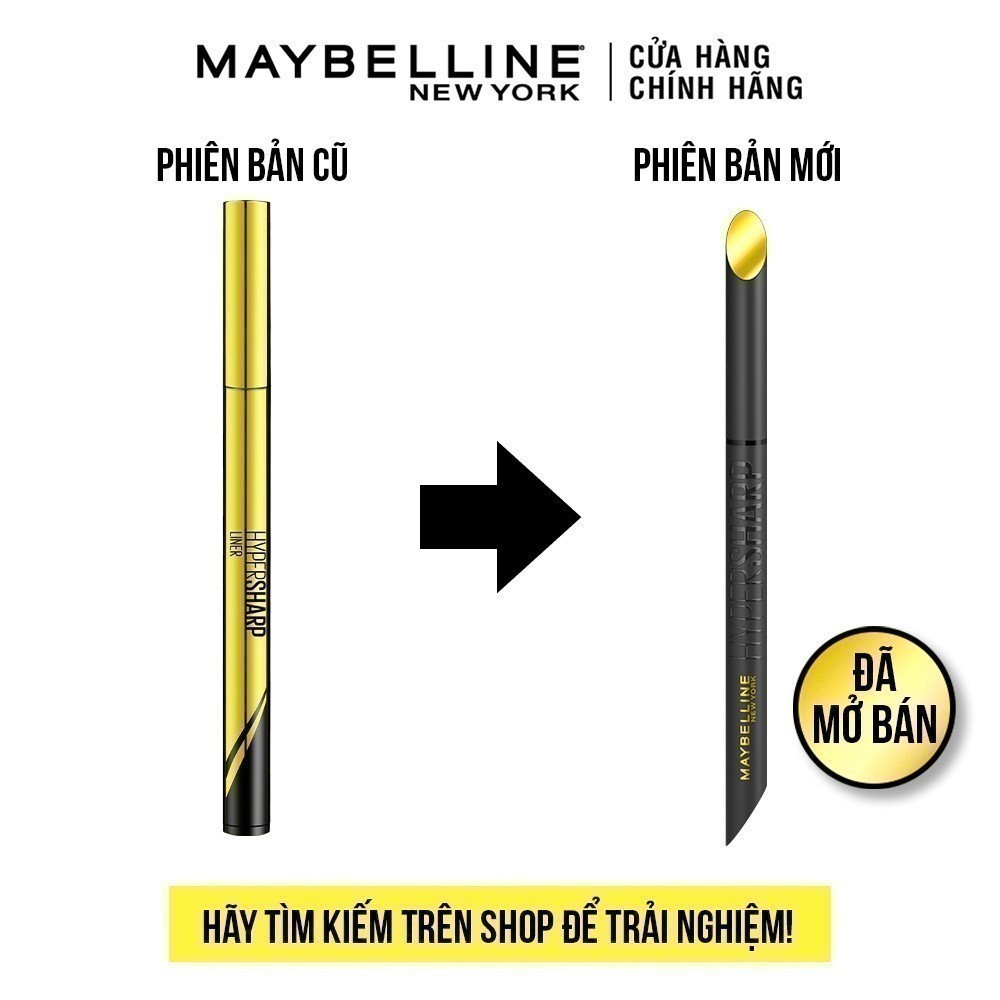 Bút Kẻ Mắt Nước Siêu Sắc Mảnh Maybelline New York Sharp Liner Extreme Không Lem Trôi 0.4g