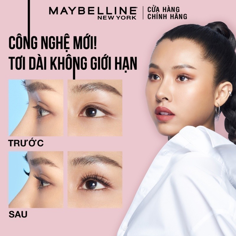 Mascara Lash Sensational Sky High Tơi Dài Mi Không Giới Hạn Maybelline New York Waterproof 6ml