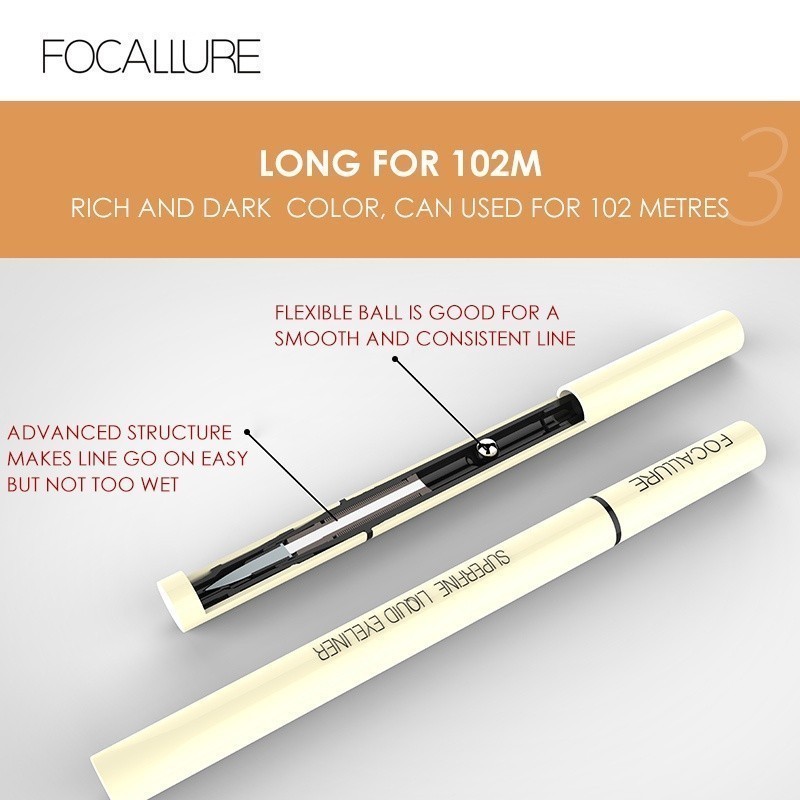 Bút Kẻ Mắt Focallure FA91 Màu Đen 0.6g