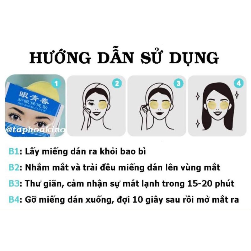 Miếng dán đắp mắt thảo dược mát lạnh