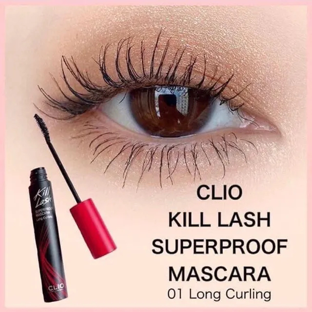 Mascara Clio Chống Nước Chuốt Mi Giữ Cong, Dài Dày Mi Chống Trôi Clio Kill Lash Superproof Mascara 7g