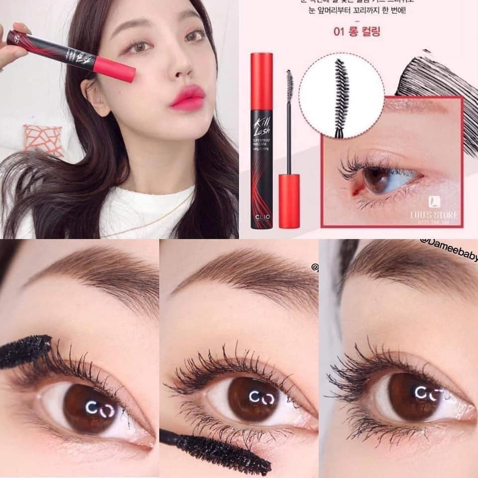 Mascara Clio Chống Nước Chuốt Mi Giữ Cong, Dài Dày Mi Chống Trôi Clio Kill Lash Superproof Mascara 7g