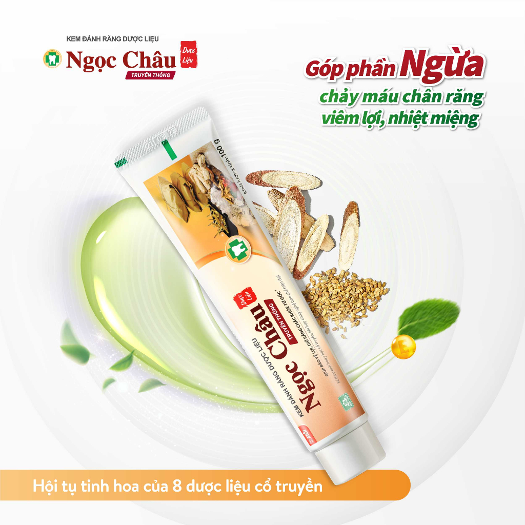 Kem đánh răng dược liệu Ngọc Châu Truyền thống 170g