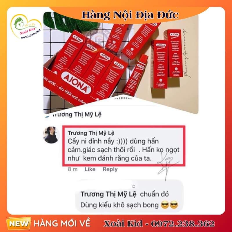 [ Mẫu mới nhất] KEM ĐÁNH RĂNG AJONA TUÝP 25ML LOẠI BỎ CAO VÀ CHỐNG VIÊM LỢI- NỘI ĐỊA ĐỨC