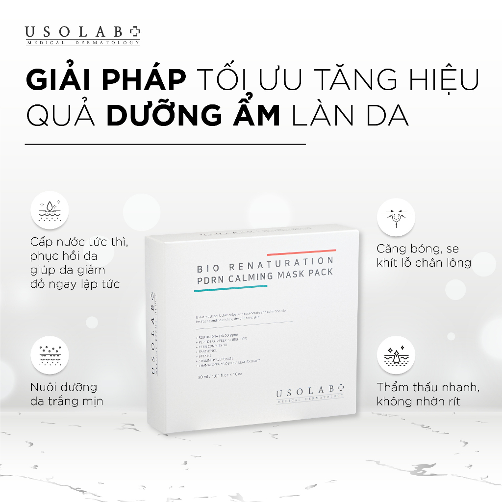 Mặt nạ tế bào gốc Usolab PDRN Mask hộp 10 miếng 30ml