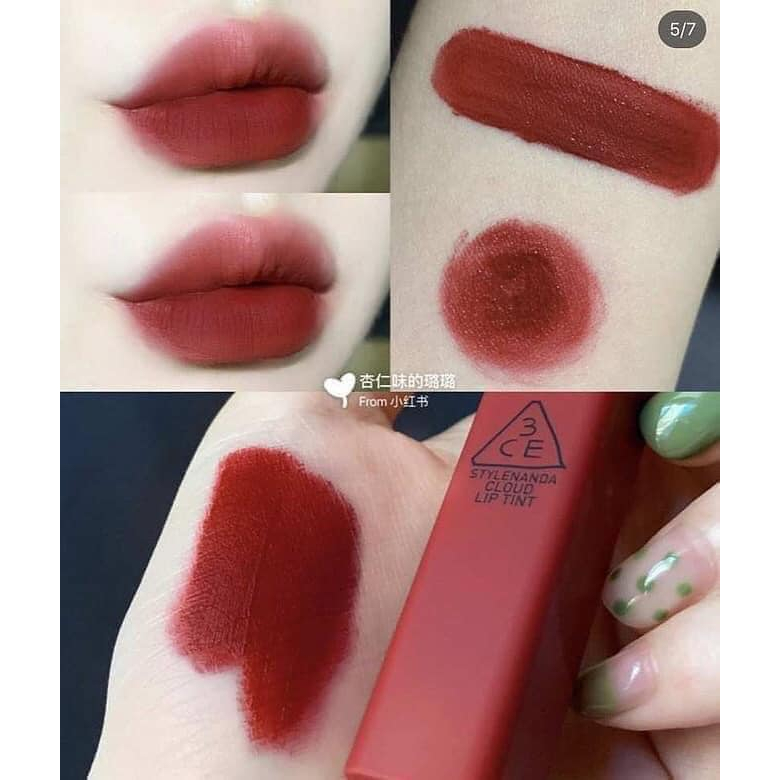 Son kem 3ce Cloud Lip Tint [ BEBEAU ] Son 3CE Mịn Nhẹ Như Mây Macaron Red Needful Immanence Live A Little Peach Tease