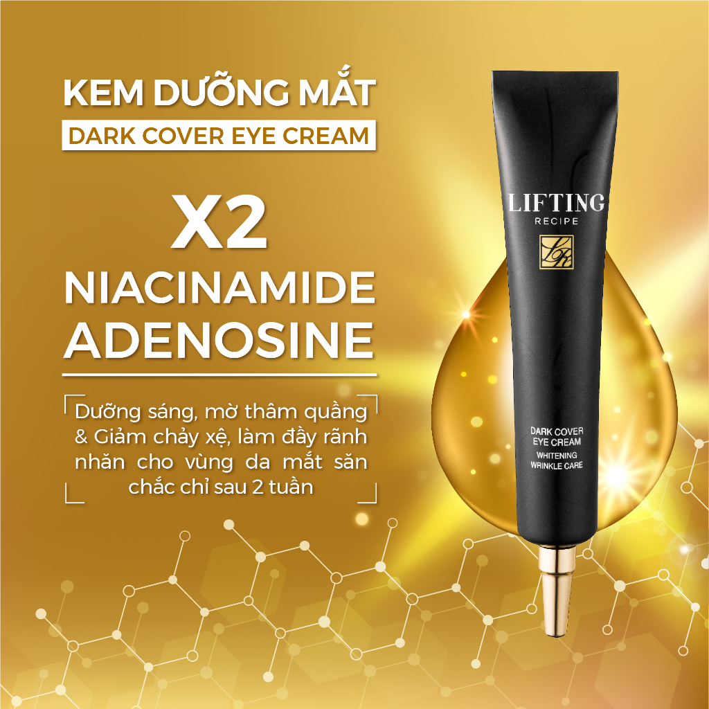 Kem mắt chống lão hóa giảm quầng thâm bọng mắt Recipe Lifting Recipe Dark Cover Eye Cream 30ml