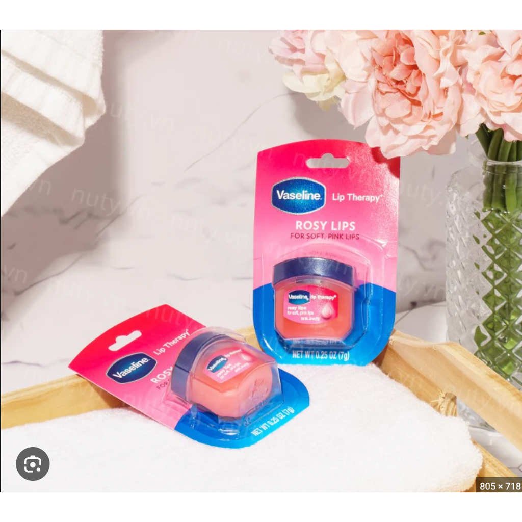 Sáp Sáp Dưỡng Môi Mềm Mịn Vaseline Lip Therapy Rosy Lip,Original, Creme Brulee 7g Chuẩn USA