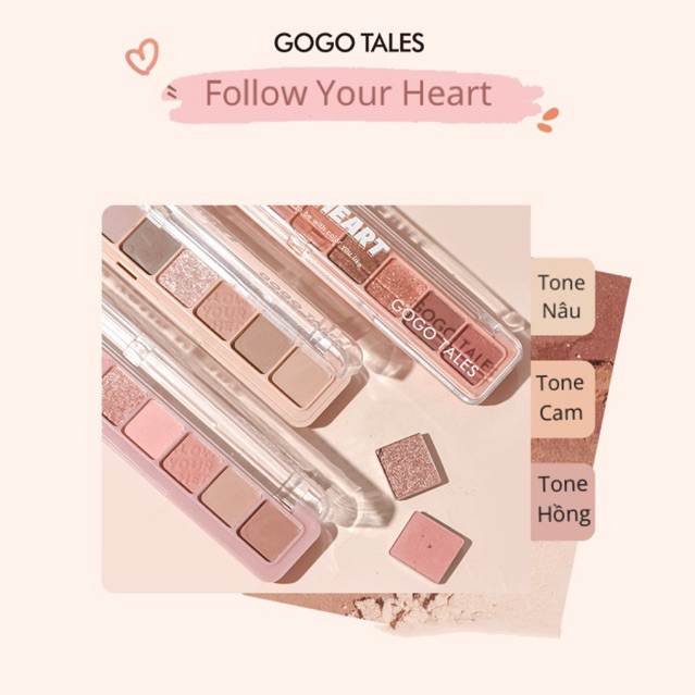 Bảng phấn mắt Gogo Tales 9 ô Follow Your Heart Gt479