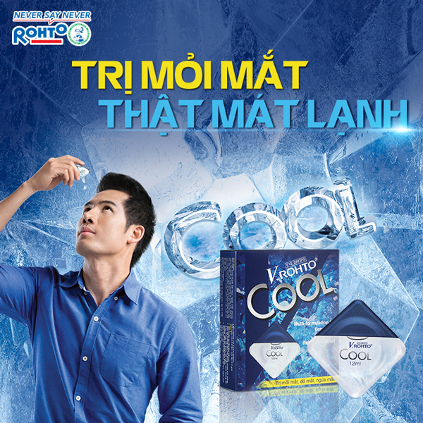 V.Rohto Cool Dung Dịch Giảm Khô Mắt , Mỏi Mắt