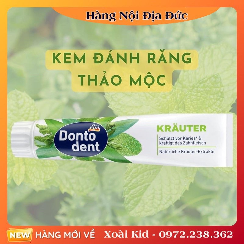 Kem đánh răng Dontodent nội địa Đức 125ml – Mẫu mới nhất