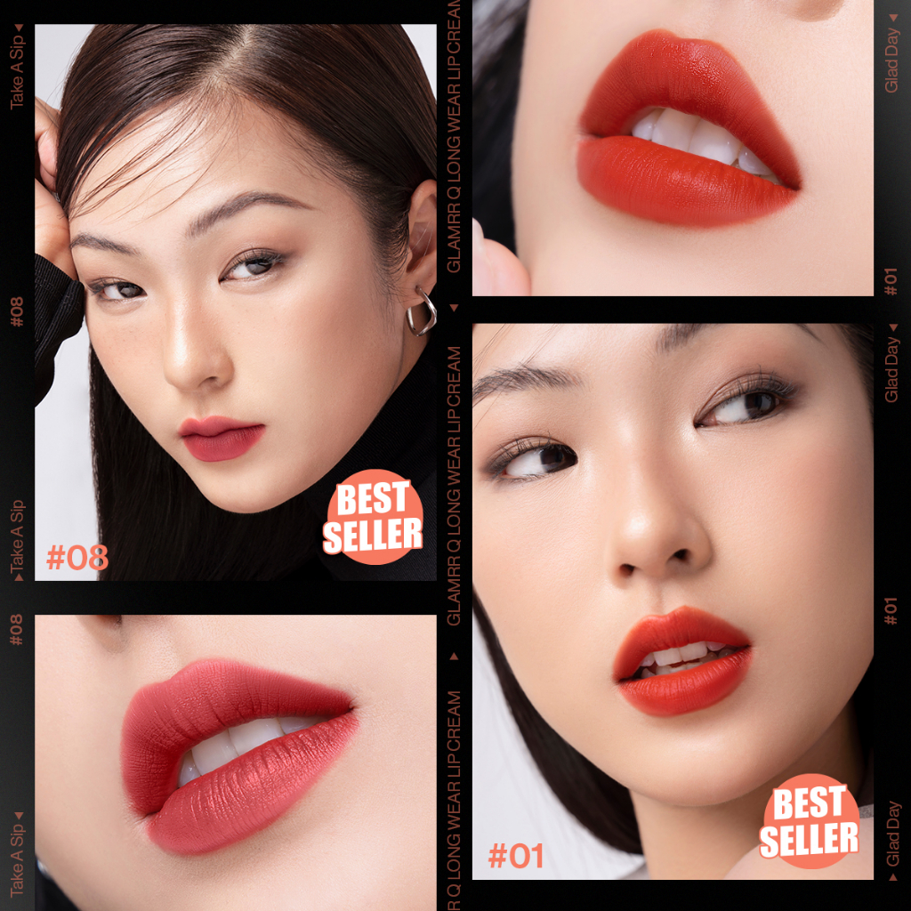 Son kem lì Glamrr Q Long Wear Lip Cream Full Size (5g)