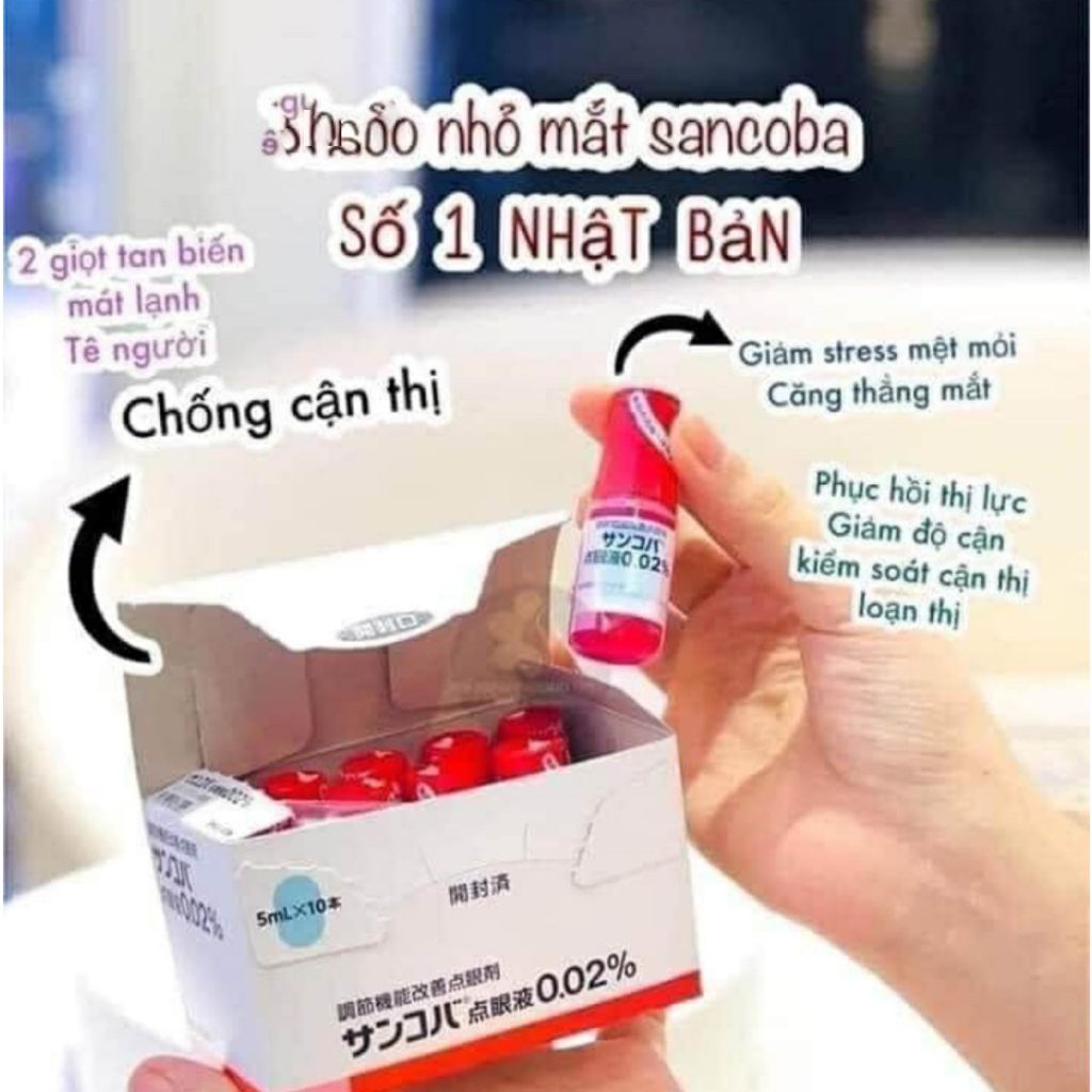 Nhỏ mắt Sancoba 5ml Nhật Bản HSD th1.2026