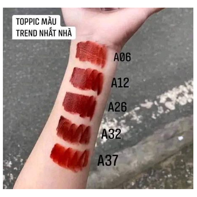 Son kem handmade màu siêu hot A12 nâu đỏ gạch trầm