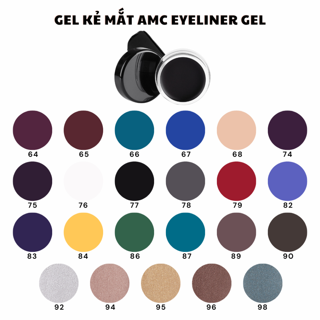 Gel kẻ mắt lâu trôi, lên màu chuẩn Amc Eyeliner Gel Inglot (5.5g)