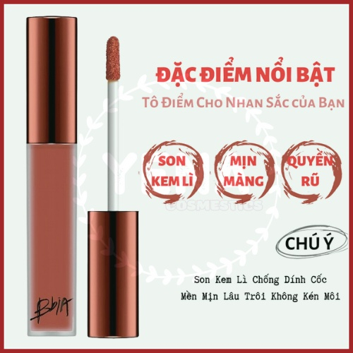 (Chính hãng) Son kem lì BBIA 25 màu đỏ nâu đất và các mã màu Hot của Bbia Last Velvet Lip Tint 5g