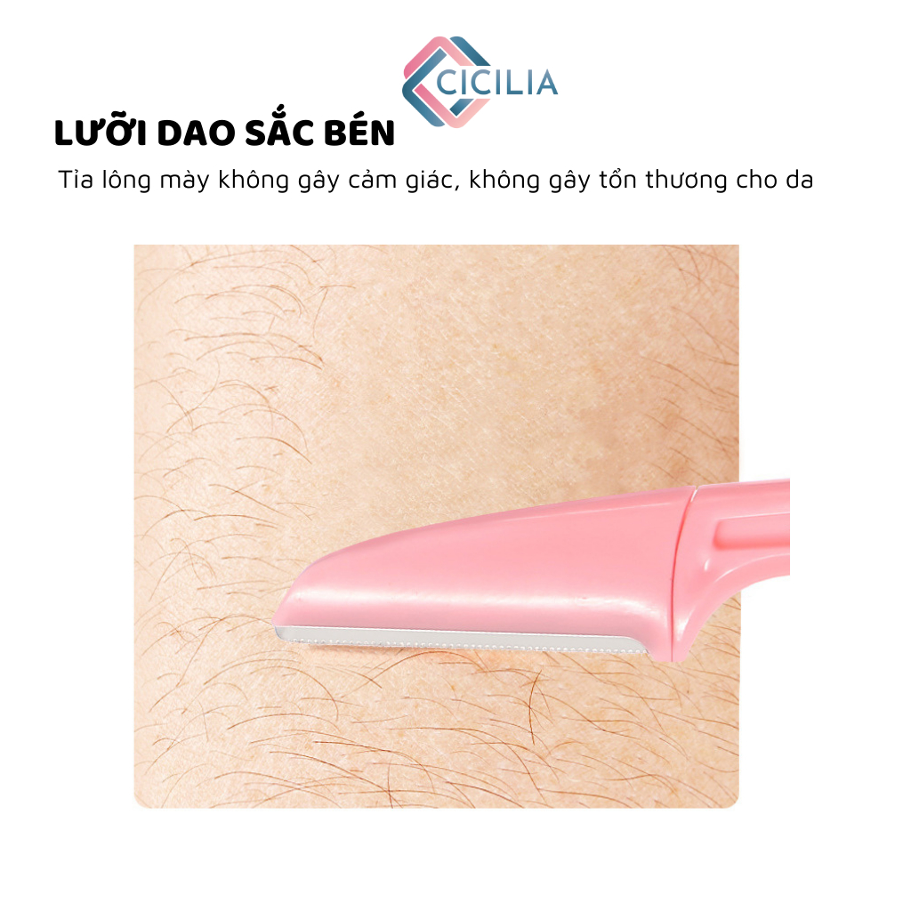 [Mã SGBAU30 giảm đến 30K đơn 99K] Set 3 Dao Cạo Tỉa Lông Mày Kèm Hộp Đựng Tiện Lợi-CI-005