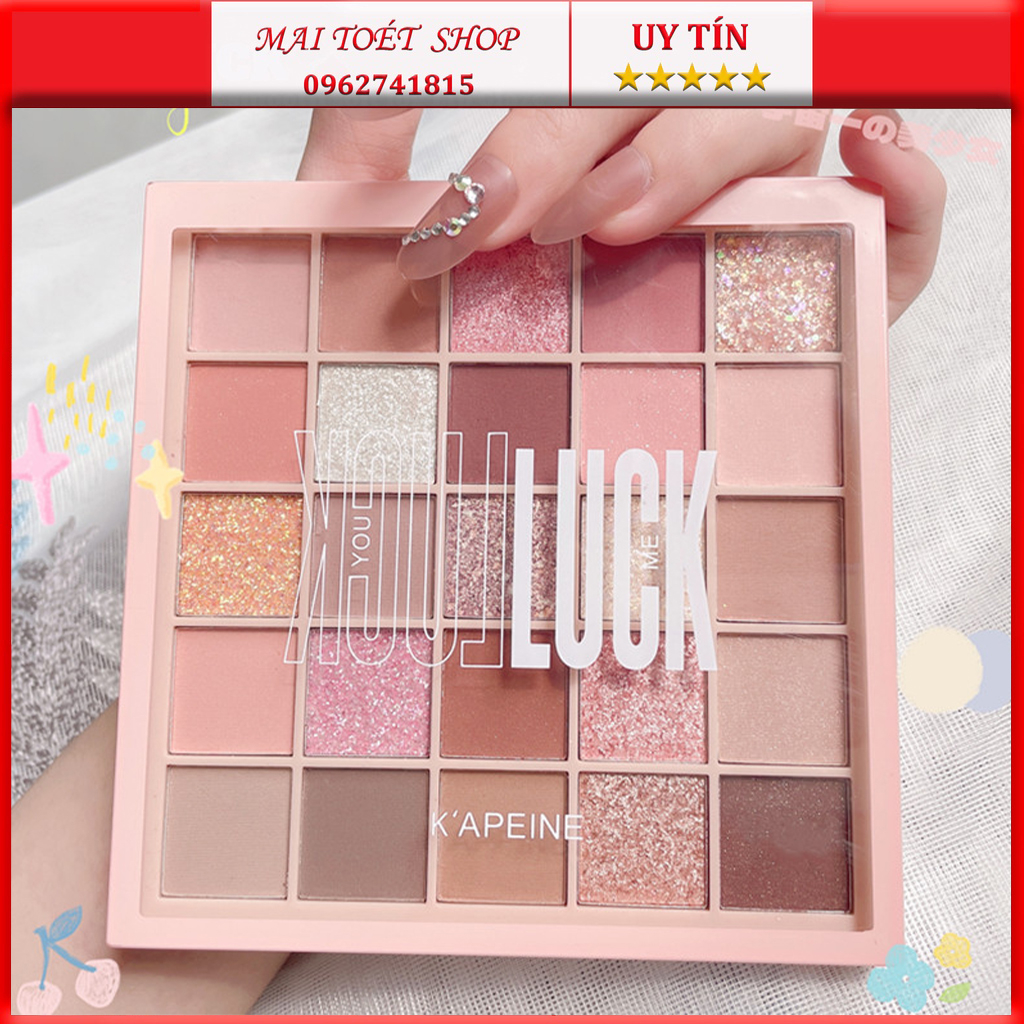 (Giá Sỉ)Bảng phấn mắt K’APEINE 25 ô Size lớn makeup tông cam hồng đào,phấn mắt chính hãng nội địa trung