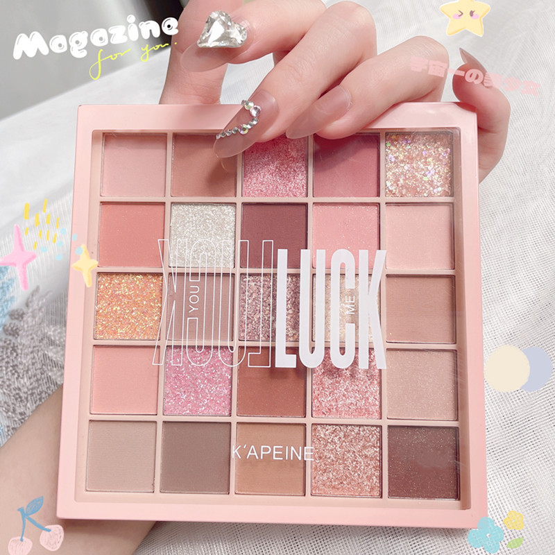 (Giá Sỉ)Bảng phấn mắt K’APEINE 25 ô Size lớn makeup tông cam hồng đào,phấn mắt chính hãng nội địa trung