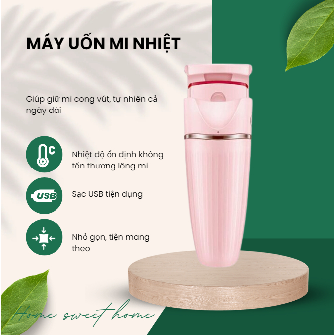 Kẹp uốn mi nhiệt, kẹp bấm mi, máy uốn mi giữ mi cong lâu tự nhiên