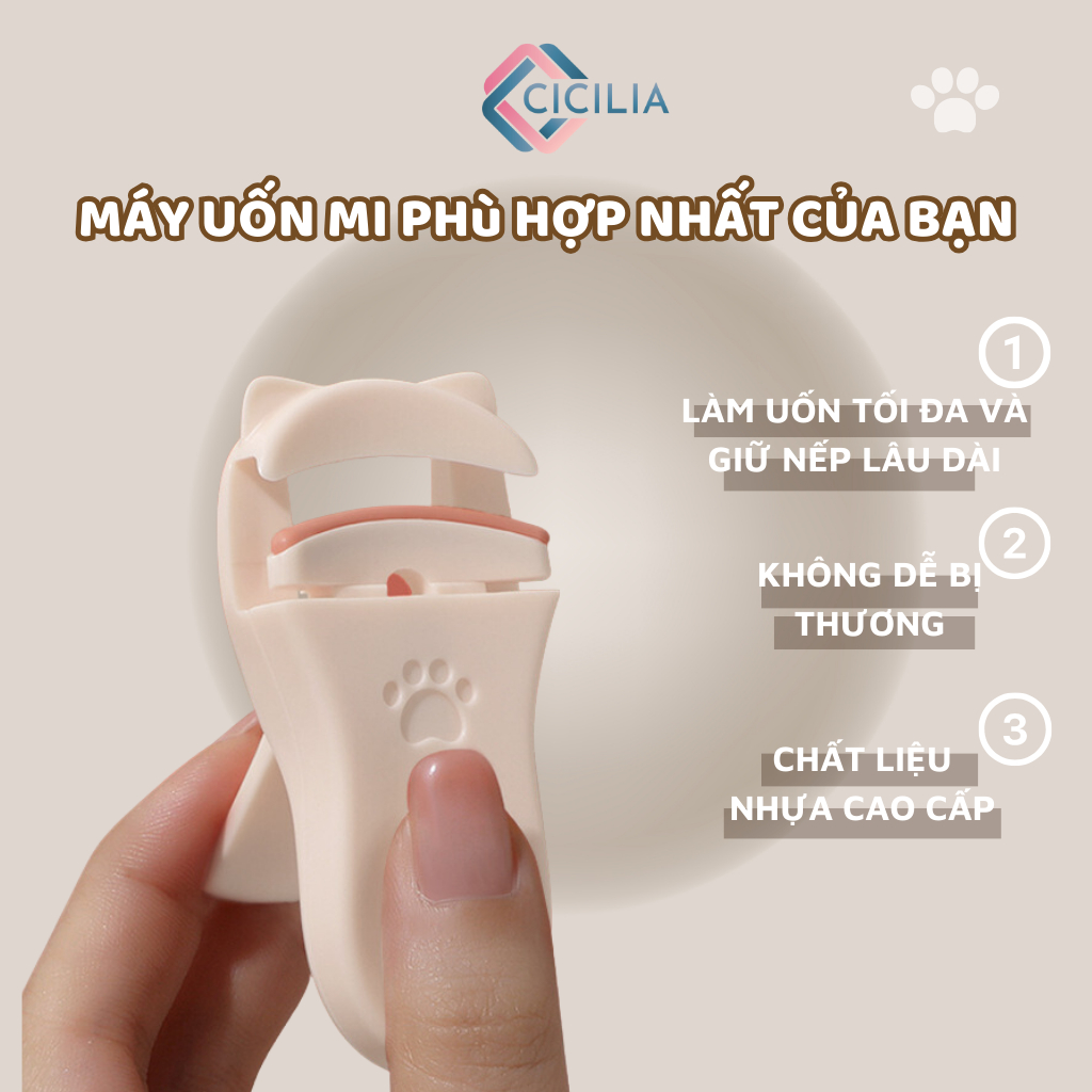 Dụng Cụ Bấm Cong Lông Mi CICILIA Cao Cấp Tiện Dụng CI-064