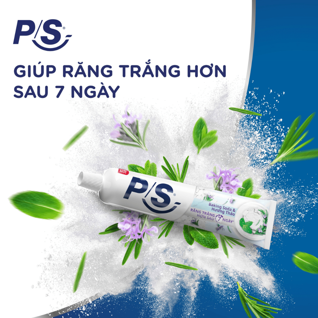 Bộ 3 Kem đánh răng P/S Baking Soda Hương Thảo Răng Trắng Hơn Sau 7 Ngày 230g/hộp