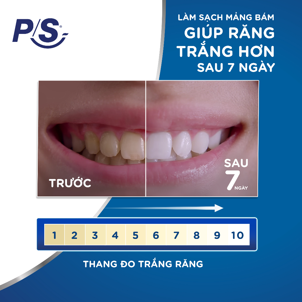 Bộ 3 Kem Đánh Răng P/S Muối Hồng Hoa Cúc Răng Trắng Hơn Sau 7 ngày 230g/hộp