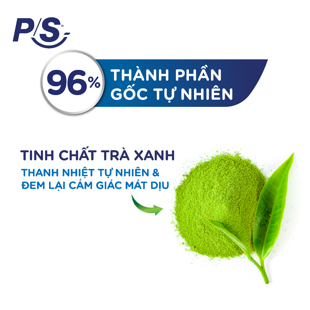 Bộ 3 Kem Đánh Răng P/S Trà Xanh Thanh Nhiệt Tự Nhiên 230g/hộp