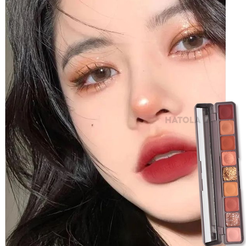 Bảng phấn mắt nhũ 9 ô dài Soft Eye Shadow trang điểm mắt thời thượng HATOLA