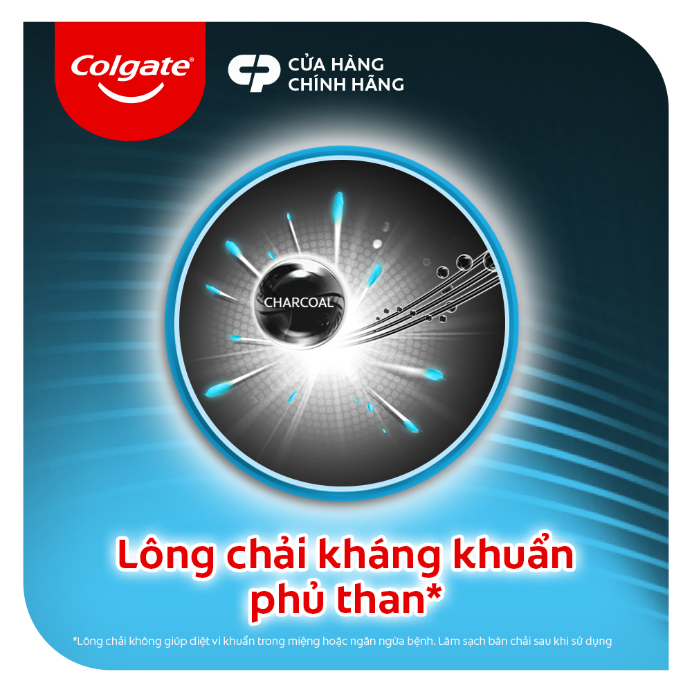 Bộ 10 Bàn chải Colgate SlimSoft Charcoal than hoạt tính kháng khuẩn siêu mềm mảnh