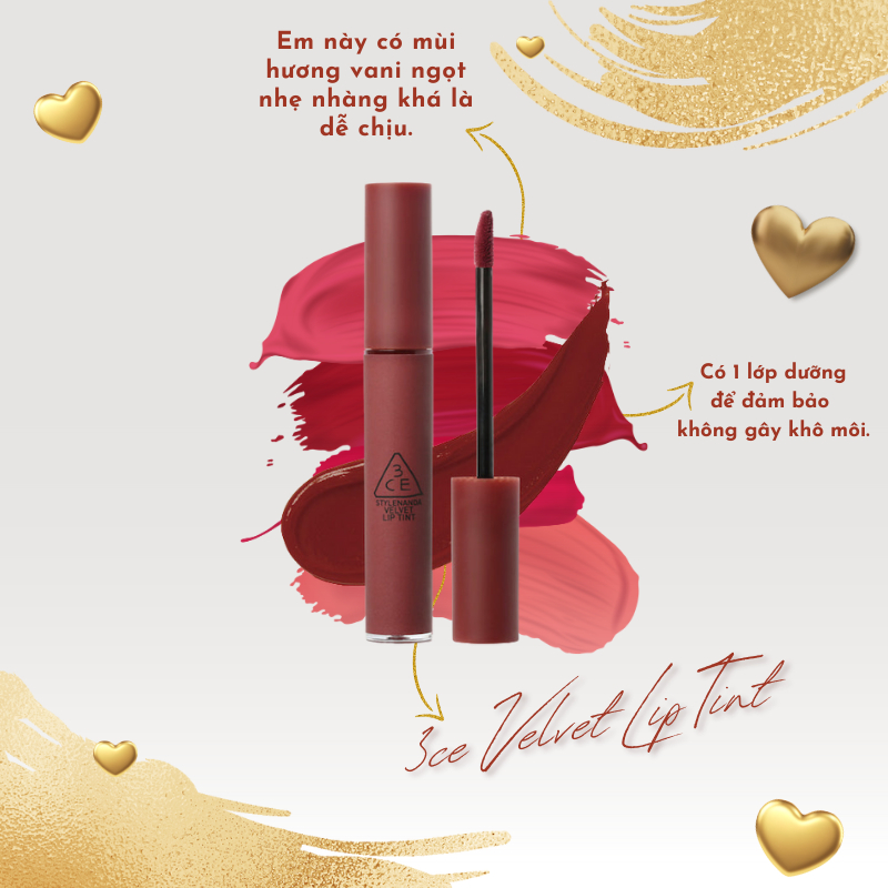 Son 3ce Velvet Lip Tint – Son kem lì lâu trôi _ Beaty.top