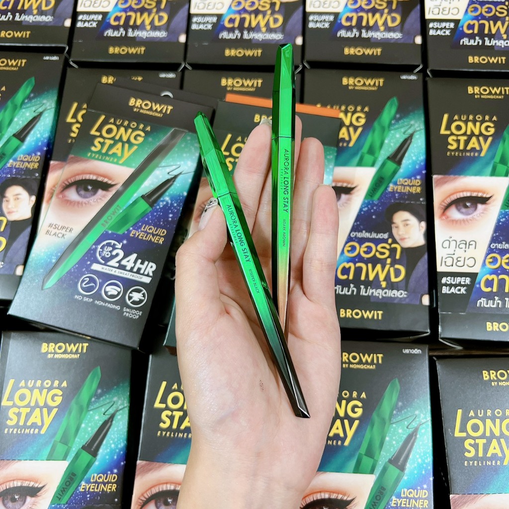 Dạ kẻ mắt BROWIT BY NONGCHAT Aurora Long Stay Eyeliner 0.5g Siêu Sắc Nét