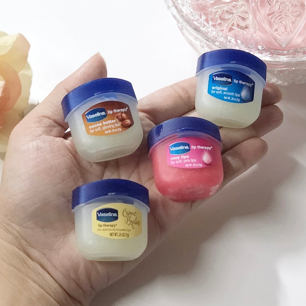 Sáp Sáp Dưỡng Môi Mềm Mịn Vaseline Lip Therapy Rosy Lip,Original, Creme Brulee 7g Chuẩn USA