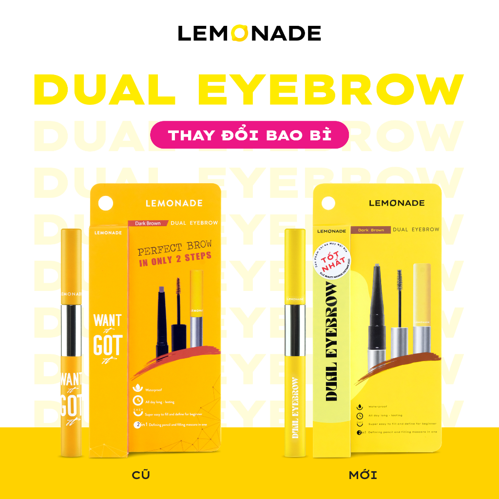 Chì kẻ mày 2 đầu Lemonade Want It Got It Dual Eyebrow 2.75g