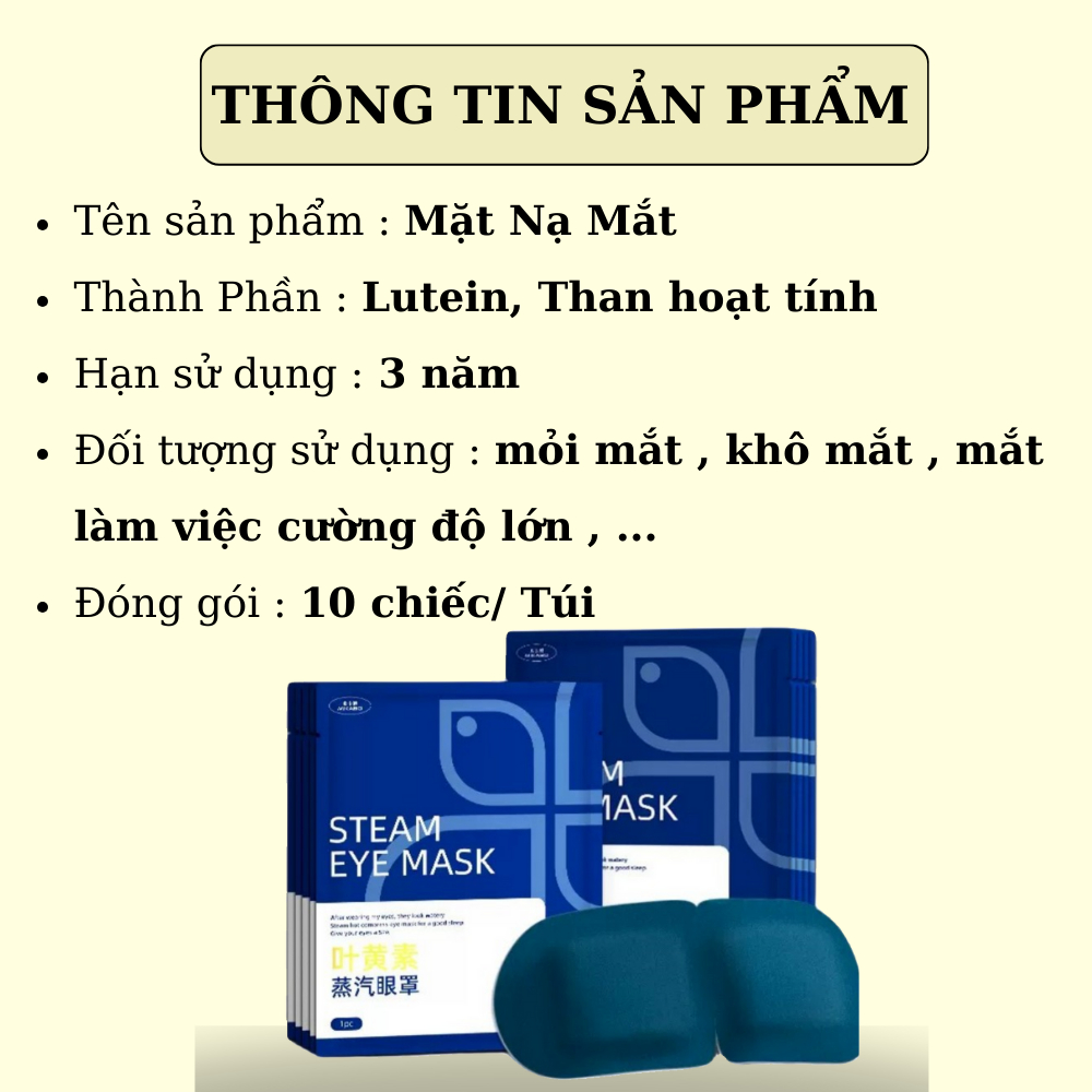 Mặt Nạ Mắt Nóng Xông Hơi Makito Giảm Đau Mỏi Và Quầng Thâm Mắt