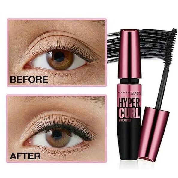 [Chính Hãng] Mascara chuốt mi Maybelline Hyper Curl Waterproof đen siêu cong dài mi có vỉ