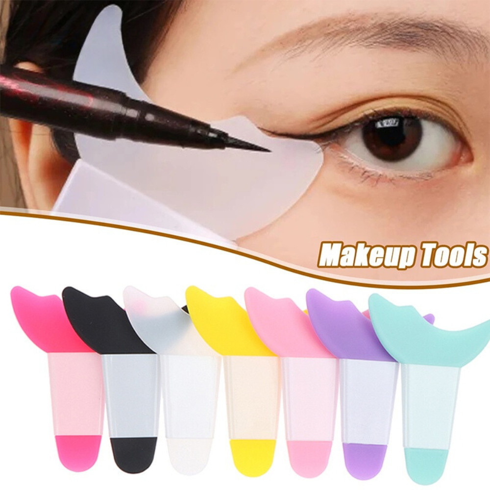 Khuôn Kẻ Mắt/Mascara Bằng Silicone Đa Năng Chuyên Nghiệp Tiện Lợi, Tái Sử Dụng