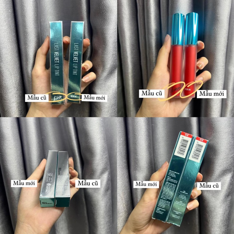 Son kem Bbia Last Velvet Lip Tint Full màu 21 22 23 24 25 36 38 39