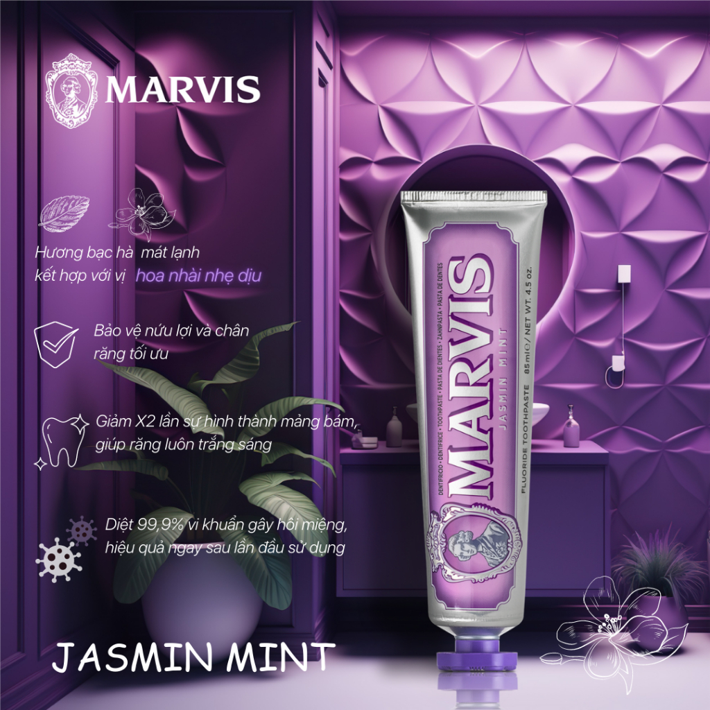 Kem đánh răng Marvis Toothpaste – Đầy đủ mùi hương