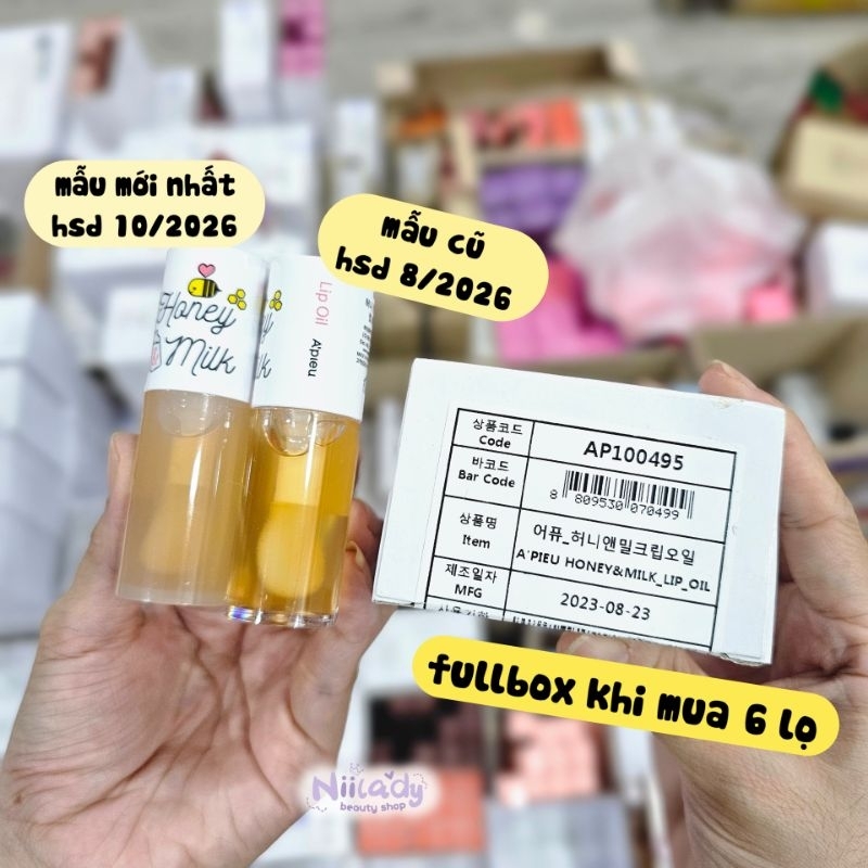 (HSD từ 2/2026) Dưỡng môi A’pieu Honey & Milk Lip Dầu dưỡng môi A’pieu