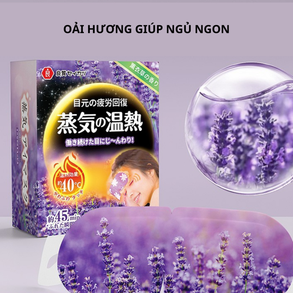 [NỘI ĐỊA NHẬT] Set 10 Mặt nạ ấm, thư giãn, giảm mỏi, giảm thâm mắt, giúp ngủ ngon và dễ ngủ Nhật Bản, Spa mắt tại nhà