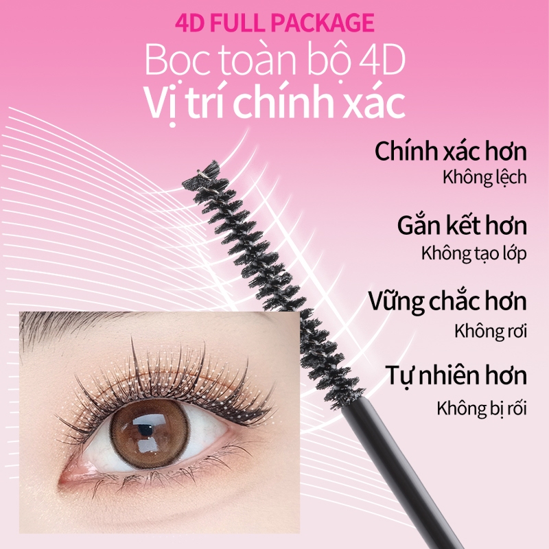 Mlen Diary Keo 2 Đầu Mascara 4in1 kết hợp dung dịch tẩy keo, thiết kế tiện lợi (619_S)