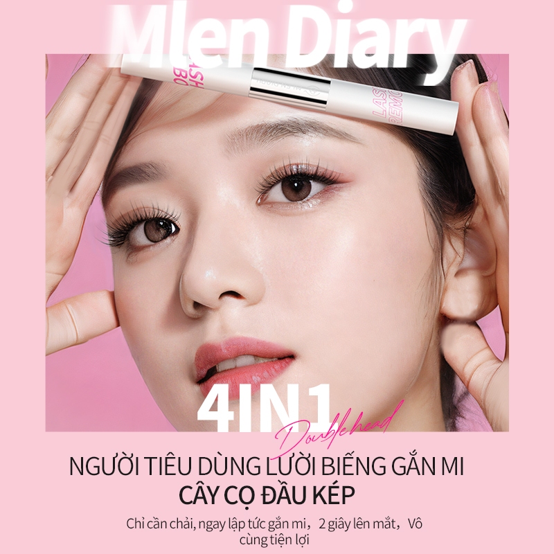 Mlen Diary Keo 2 Đầu Mascara 4in1 kết hợp dung dịch tẩy keo, thiết kế tiện lợi (619_S)