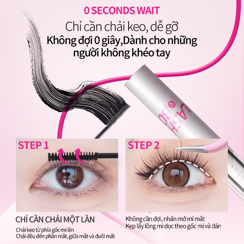 Mlen Diary Keo 2 Đầu Mascara 4in1 kết hợp dung dịch tẩy keo, thiết kế tiện lợi (619_S)