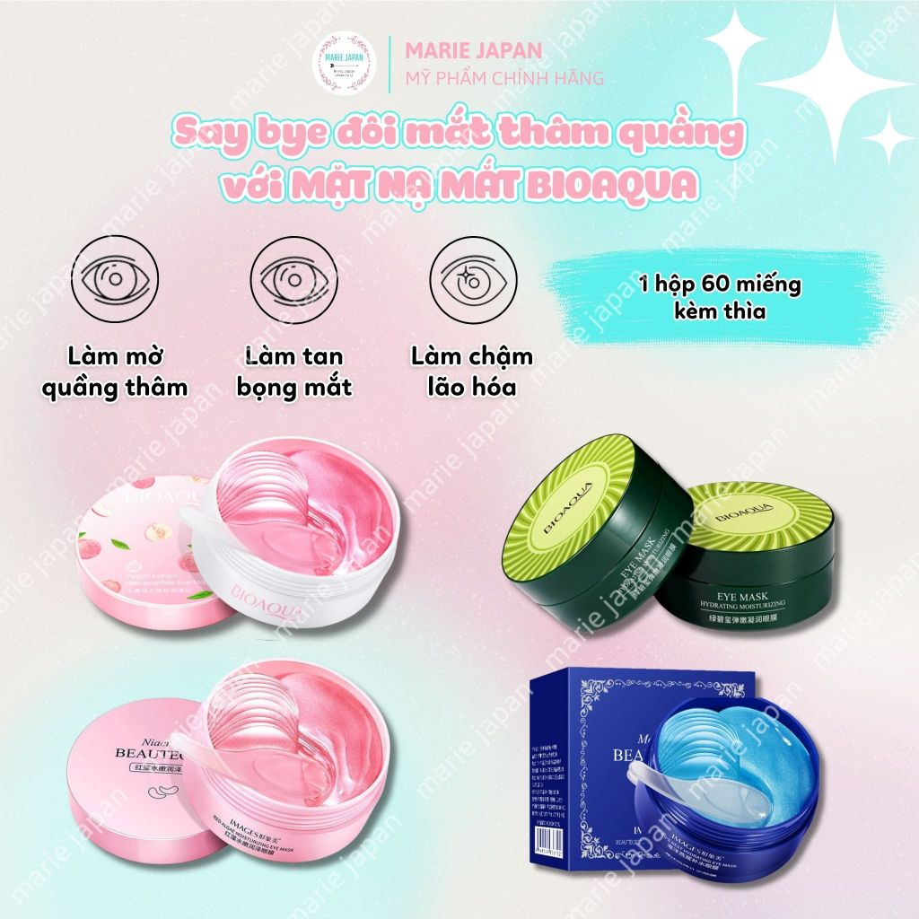 Mặt Nạ Mắt Bioaqua – Images Cấp Ẩm Dưỡng Mờ Thâm Trẻ Hóa Eye Mask Hộp 60 Miếng