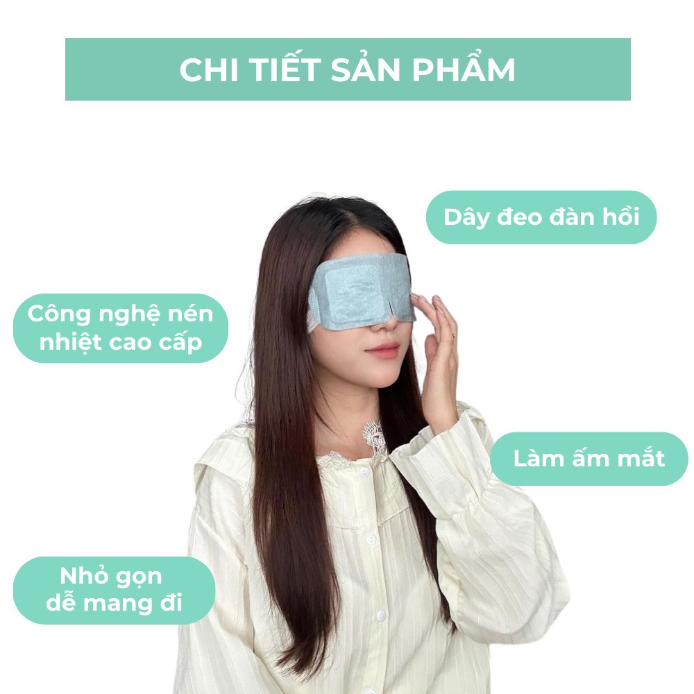 Hộp 10 Mặt Nạ Xông Hơi Mắt Chườm Mắt Nóng BEBECHIC